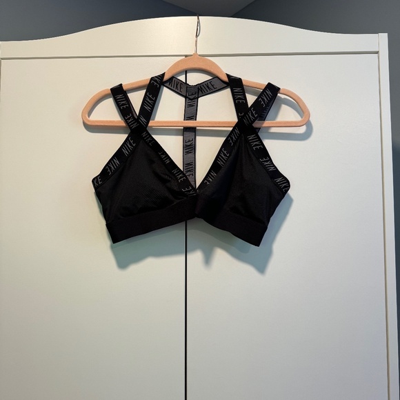 Nike Other - Nike Black/ Grey Lettering Sports Bra Women Size Large